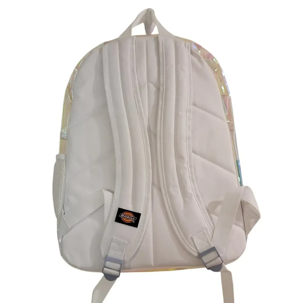 Dickies Champagne Iridescent Clear Backpack NWT 17